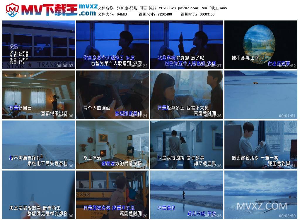 张帅康-只是_国语_流行_YE200623